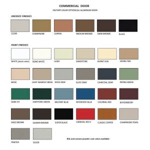 ral colours for commercial doors