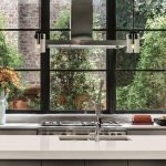 EXTRA SLIM FRAMED MAINLY GLASS CASEMENT WINDOWS WITH BLACK SLEEK FRAME