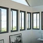 aluminium windows in grey on a london home